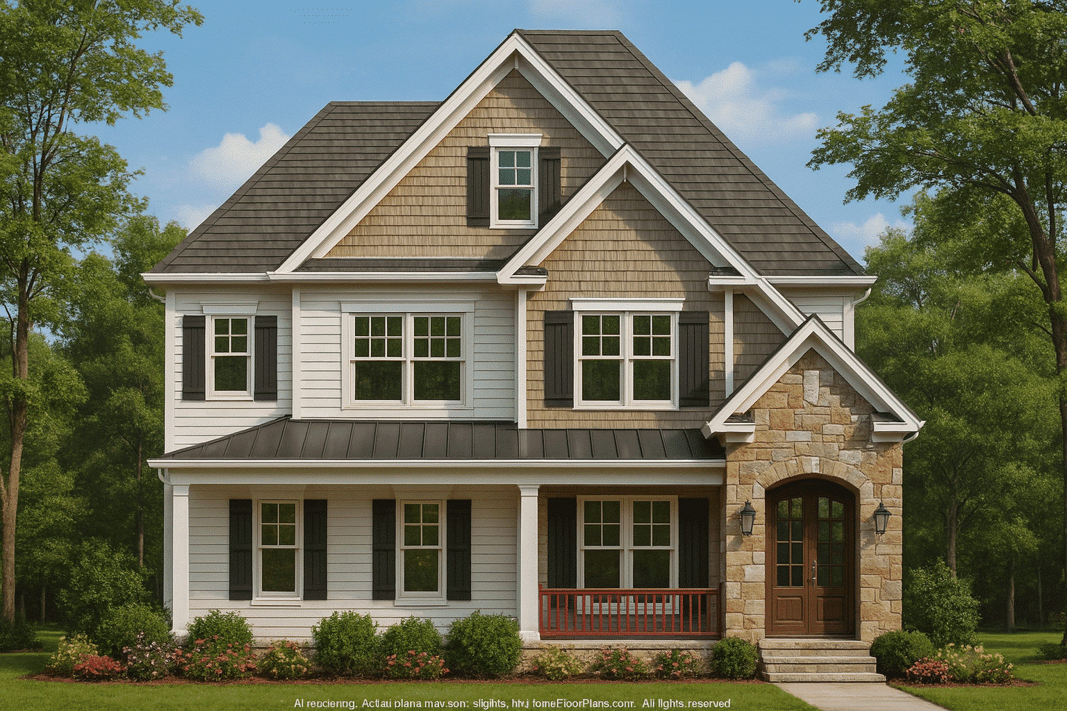 11-1446 HOUSE PLAN - Custom House Floor Plan with CAD Blueprints and Craftsman Design 2 Custom Home Floor Plan with CAD Blueprints and Craftsman Design