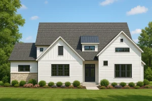 Spacious Traditional Craftsman Home Plan with Detailed CAD Blueprint