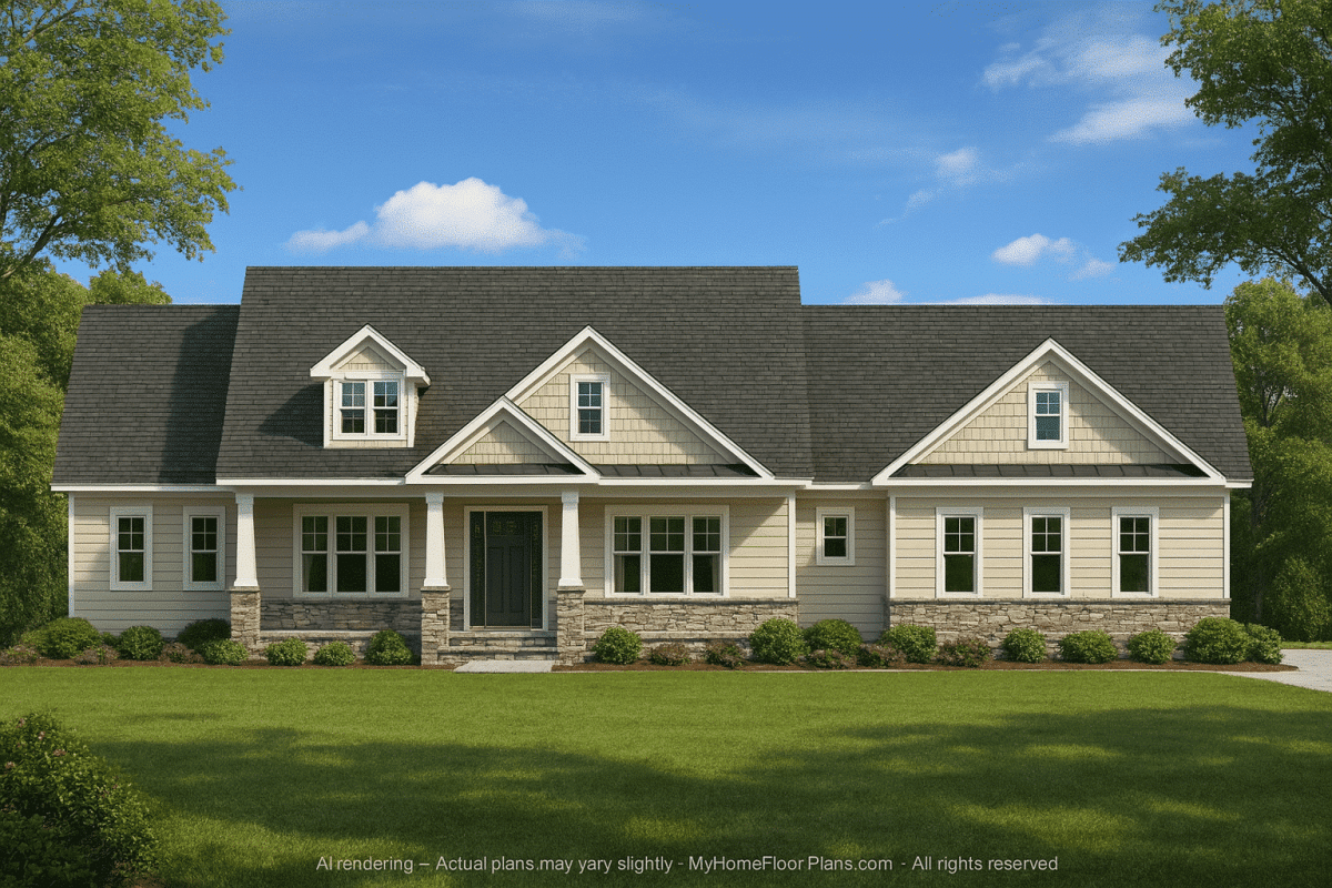 Versatile House Plan with Bonus Room, Workshop & CAD Designs