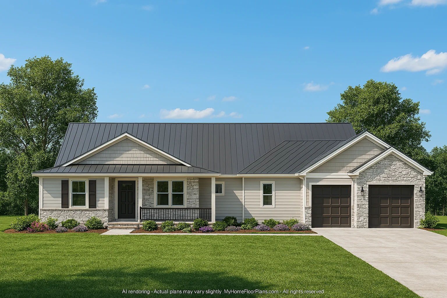 16-1394 HOUSE PLAN - Spacious House Plan with Angled Garage and Modern Blueprint 2 Spacious House Plan with Angled Garage and Modern Blueprint