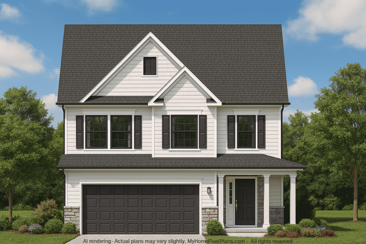 10-1739 HOUSE PLAN - Modern Suburban House Plan With 3 Bedrooms | CAD Designs 2 Modern Suburban Home Plan with 3 Bedrooms and Efficient 2-Story Design