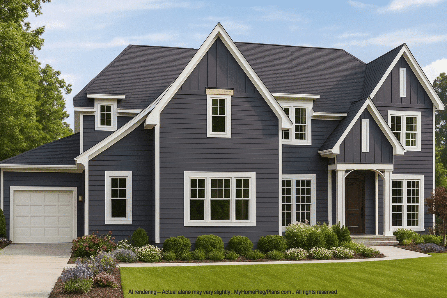 20-1846E HOUSE PLAN - Elegant House Plan with Architectural Designs and CAD Blueprints 2 Elegant 2-Story Home Plan with CAD Blueprints and Modern Design