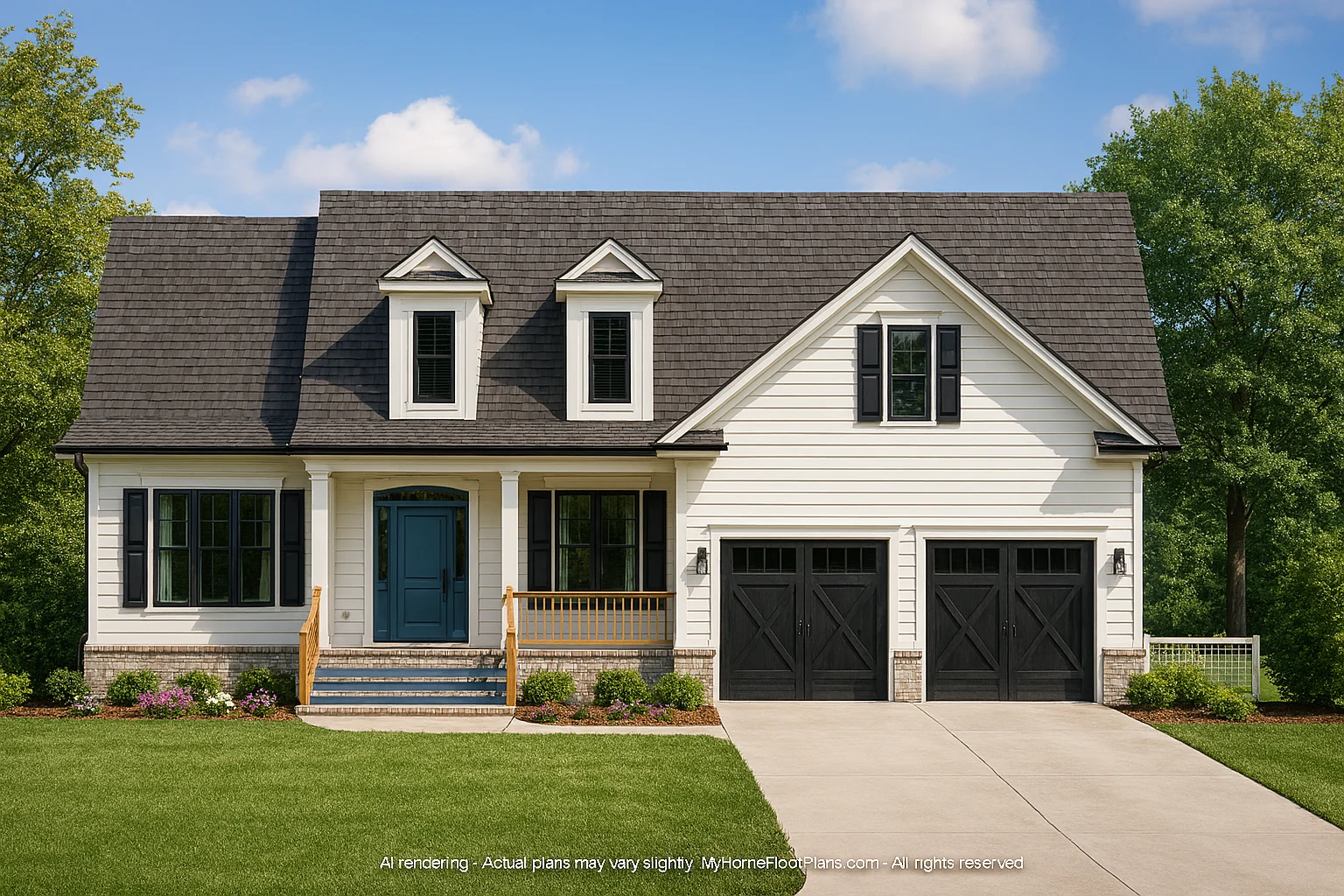 14-1099 HOUSE PLAN - Custom House Blueprint: 2, 350 SF Craftsman Floor Plan Design 2 Custom Home Blueprint 2,350 SF Craftsman Floor Plan Design