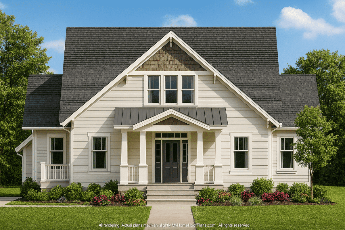 Coastal Home Floor Plan – 3-Bedroom, 2-Story Beach House Design