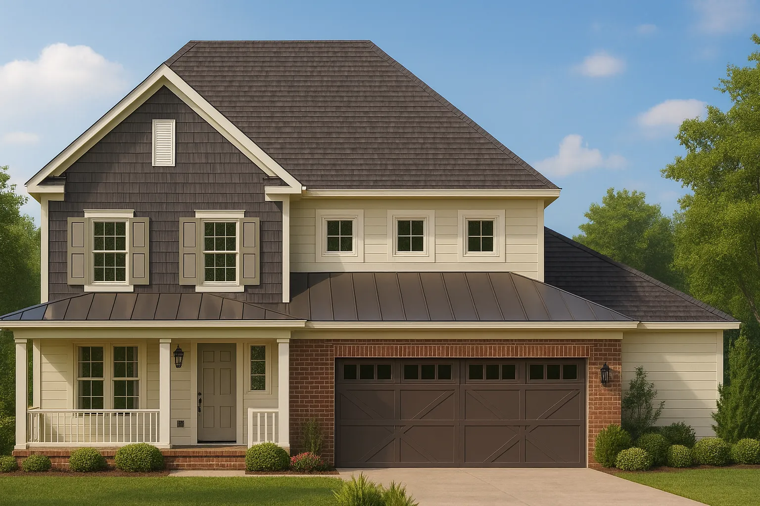 Versatile 2-Story Craftsman House Plan with 4 Bedrooms & Outdoor Living