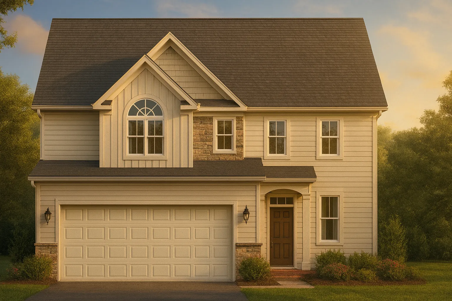 Beautiful 2-Story House Plan with Open Layout and Attic Storage