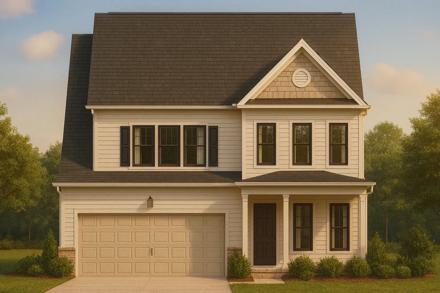 Modern Craftsman 2-Story House Plan with CAD Blueprints