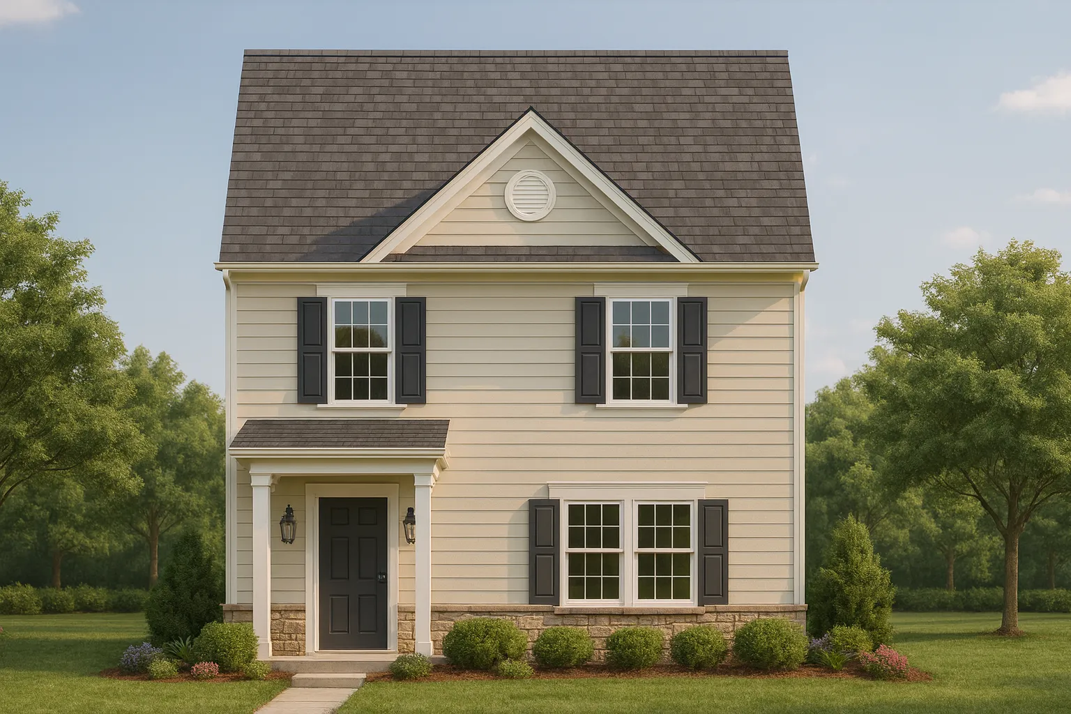 Stylish 4-Unit Townhome Plan with Craftsman-Inspired Architecture