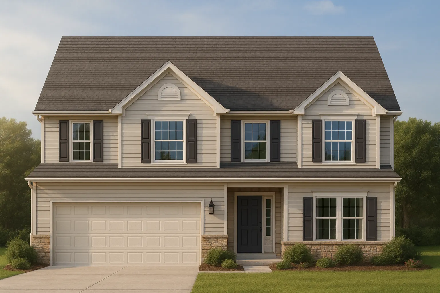 Elegant 2-Story House Plan with CAD Design and Bonus Room