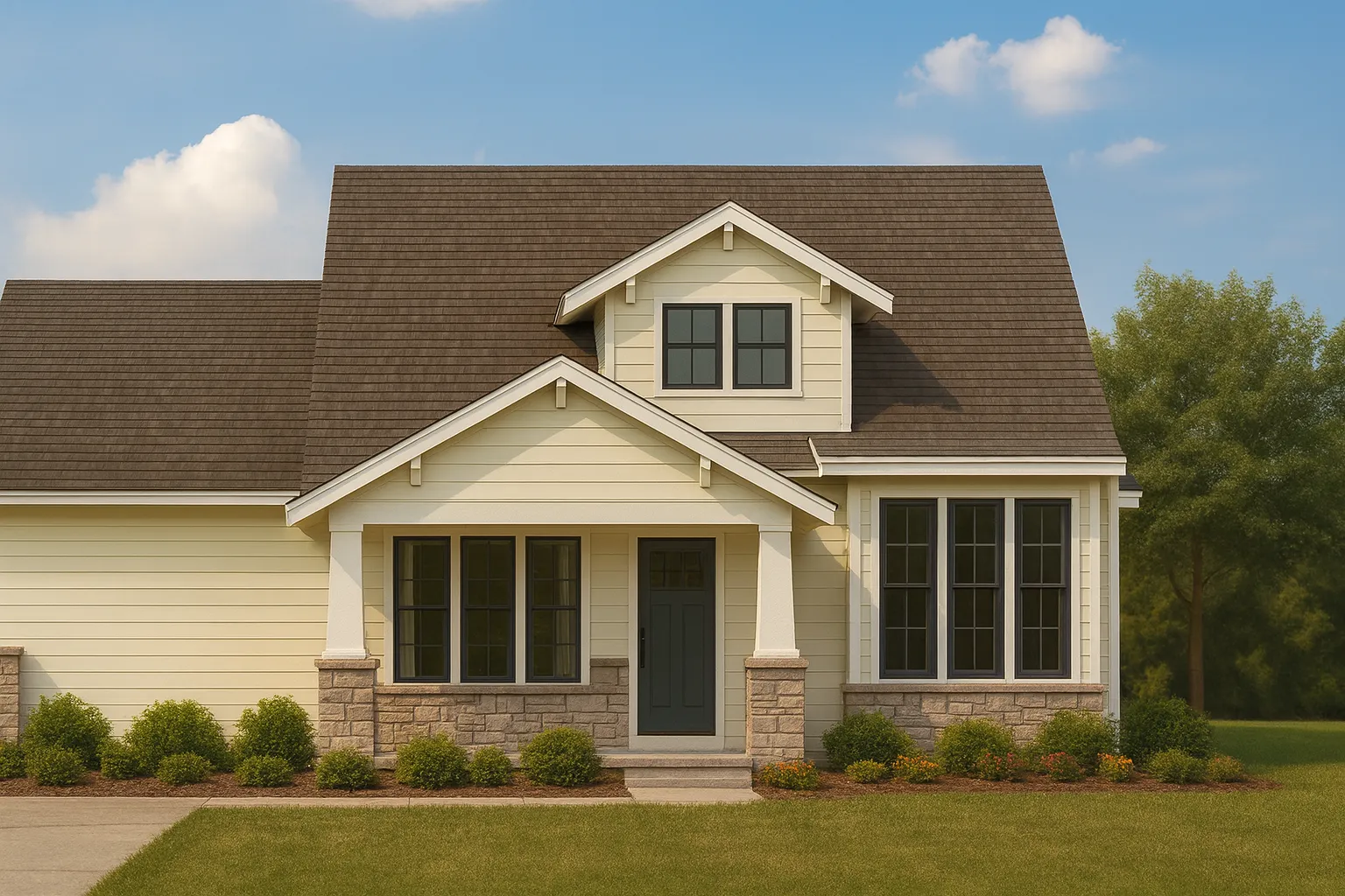 Craftsman Home Floor Plan with 2 Stories & CAD Blueprint Designs