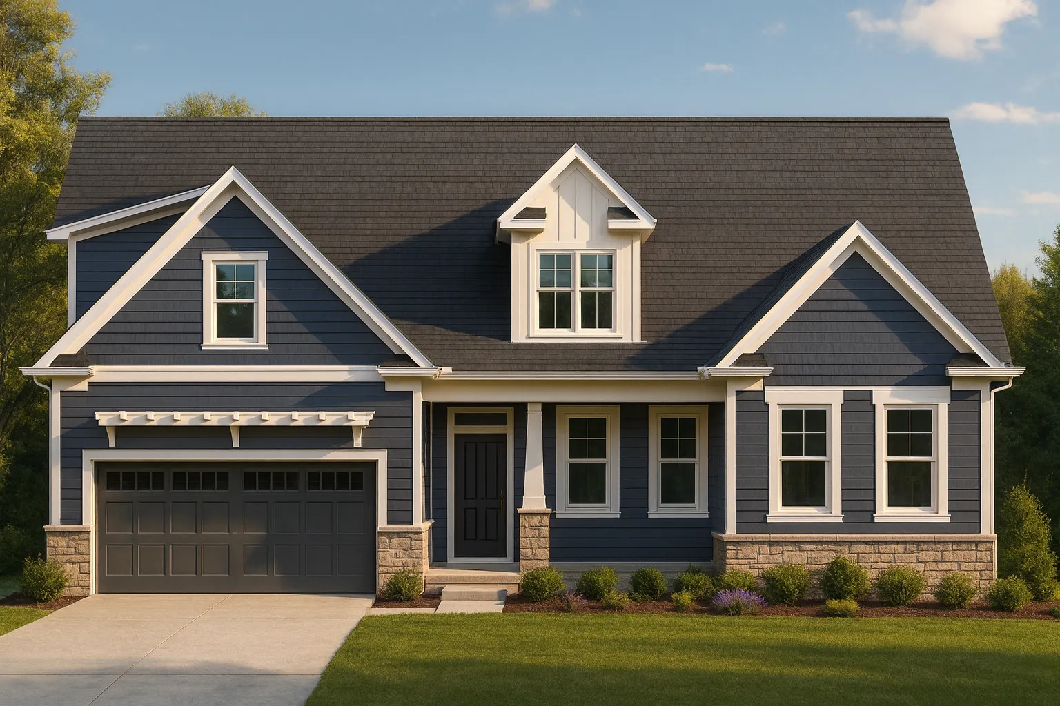 Chic 1.5-Story House Plan with Screened Porch & Open Layout