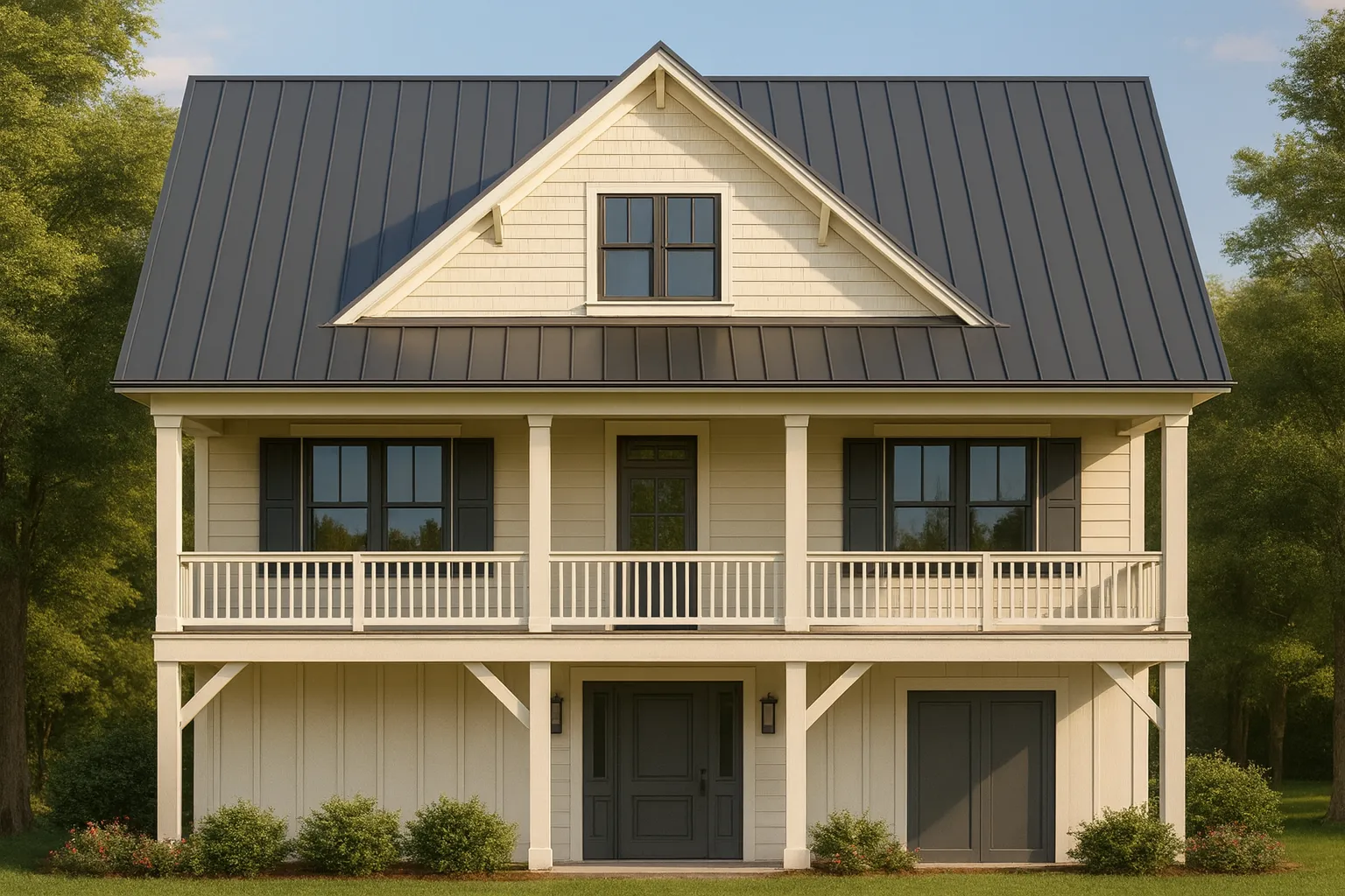 Modern 3-Story Beach House Plan with Open Layout & CAD Designs
