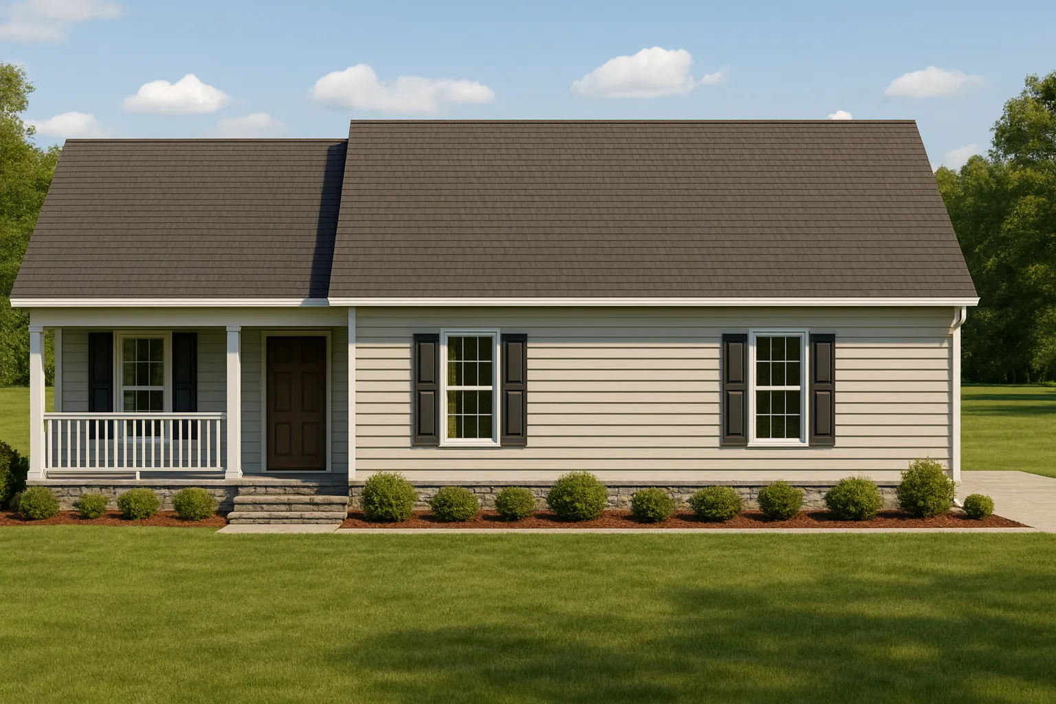 Craftsman Bungalow Small House Plan with 3 Bedrooms & CAD Blueprints
