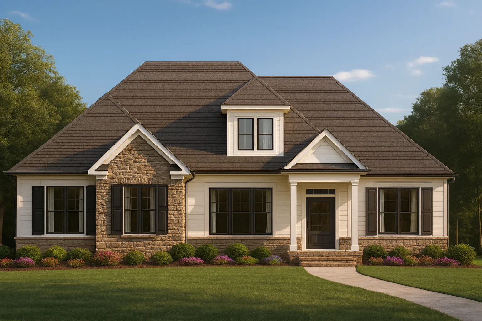Traditional Craftsman Home Floor Plan with Functional Layout