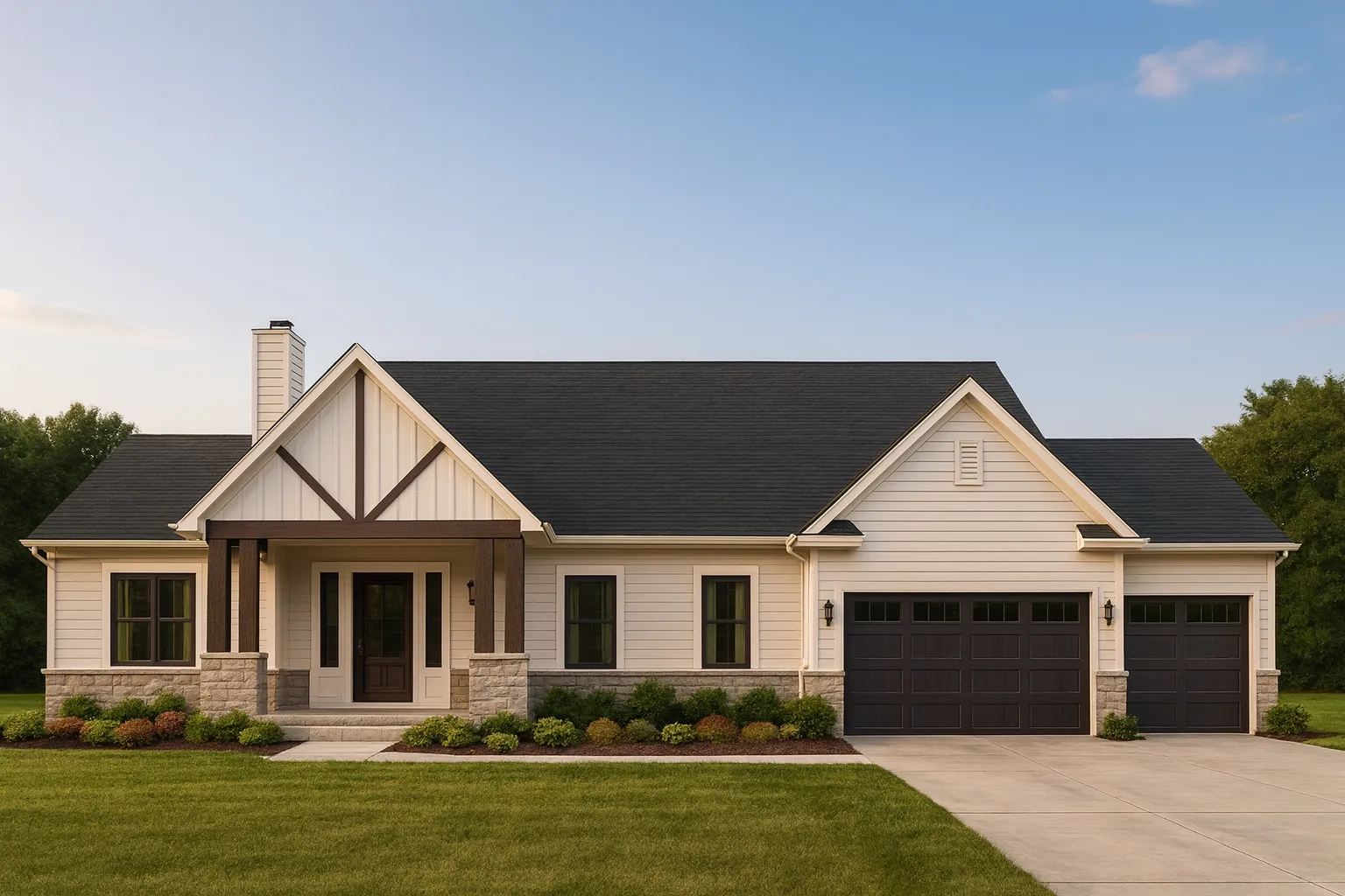 Beautiful 1-Story House Plan with Vaulted Ceilings & CAD Files