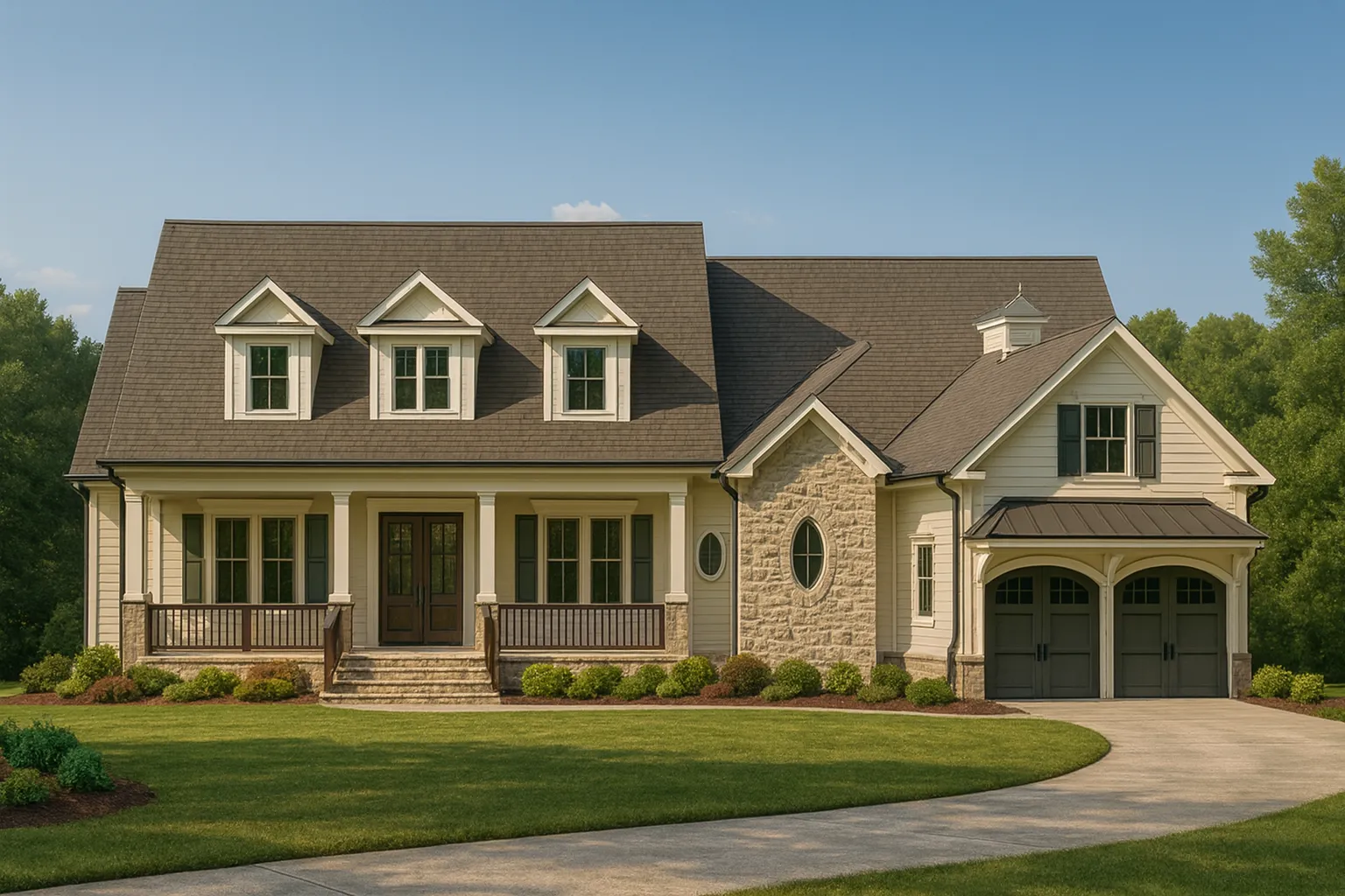 Charming 2-Story Country House Plan with Spacious Layout