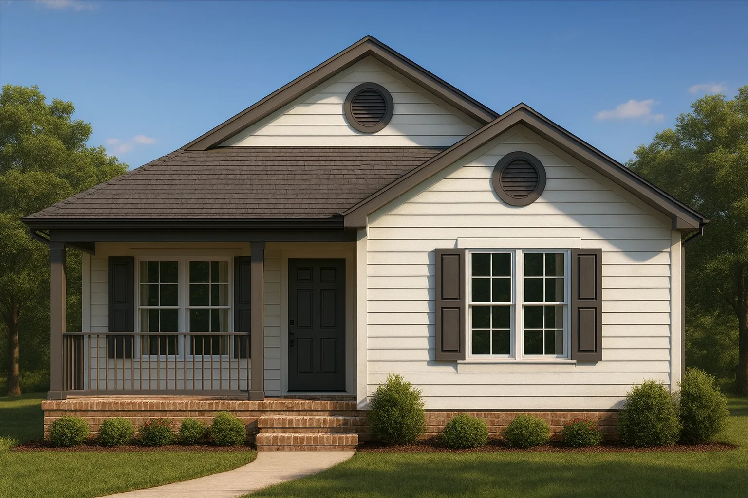 Compact 3-Bedroom Craftsman Home Plan with Open Floor Design