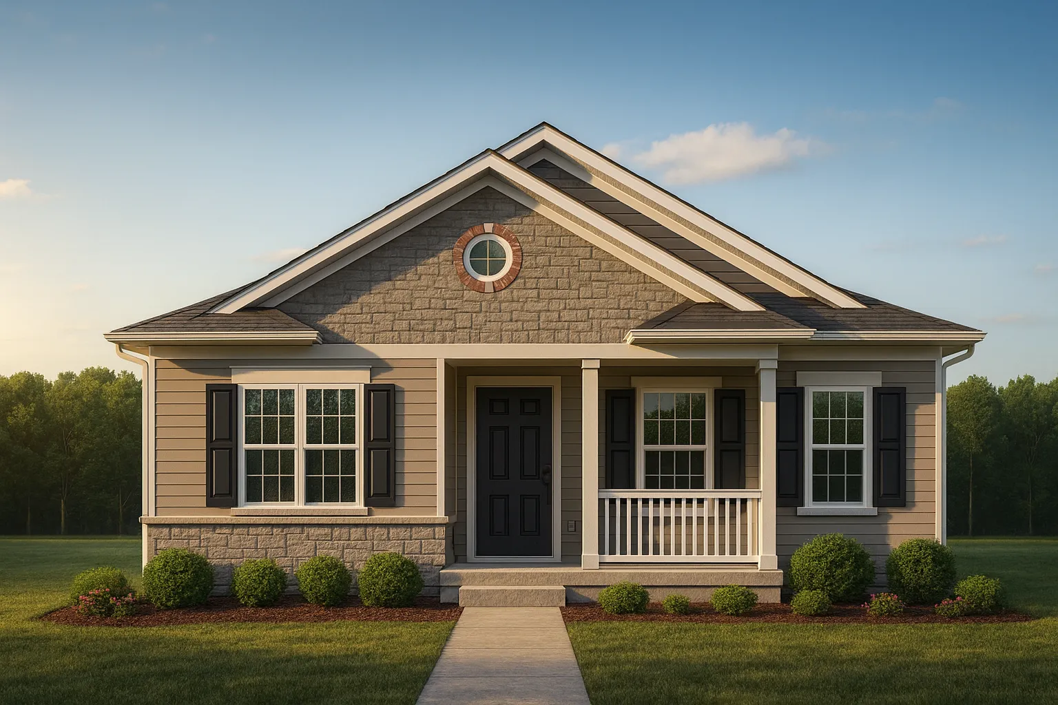 Charming 1-Story Craftsman House Plan with 4 Bedrooms & 6 Elevations