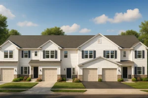Traditional 7-Unit Townhome Plan with Timeless Style & CAD Files