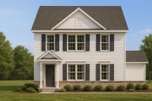 Modern 2-Story Home Plan with Side Garage