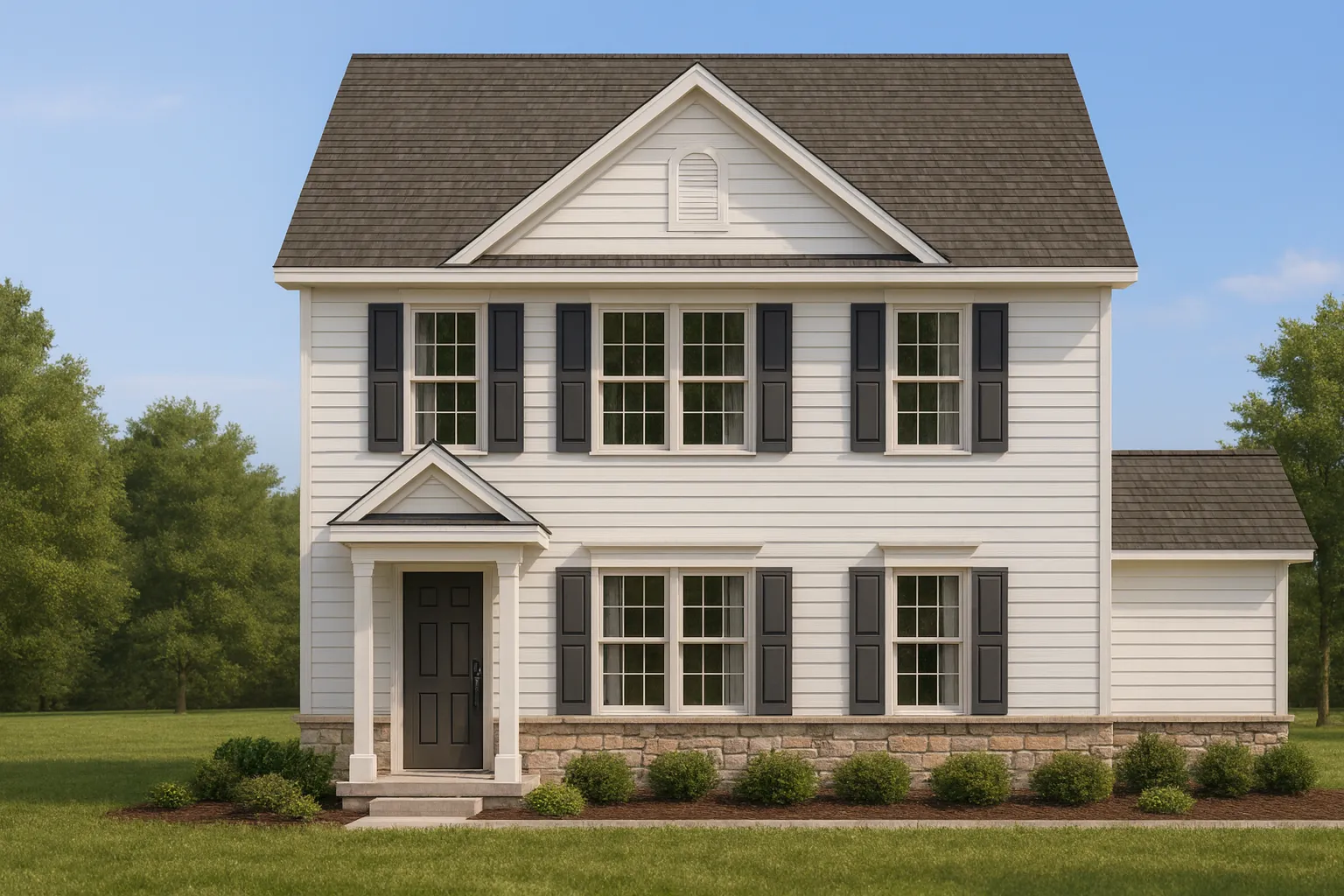 Modern 2-Story Home Plan with Side Garage
