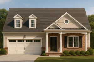 Elegant 1-Story House Plan with Classic Architecture and CAD Blueprints
