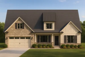 Spacious 2-Story House Plan with Craftsman Charm & Functional CAD Designs
