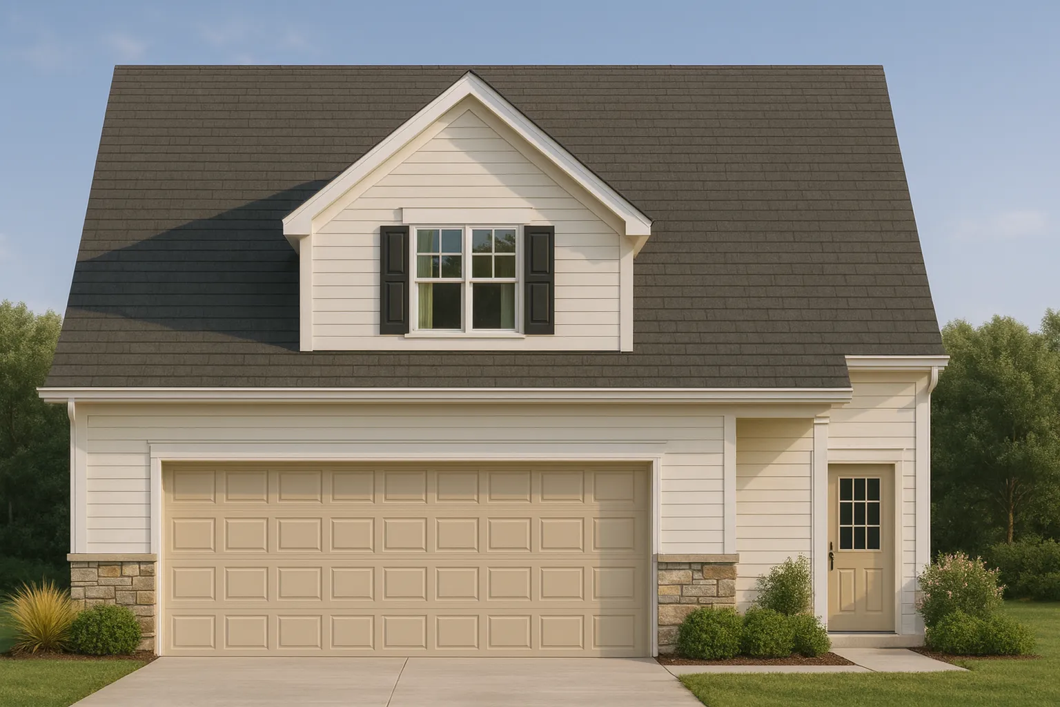 Compact House Plan with 2-Car Garage, Open Layout & CAD Blueprints