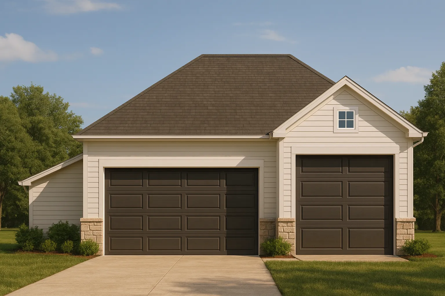 RV Garage Plan with Loft – Spacious Multi-Bay Garage Design
