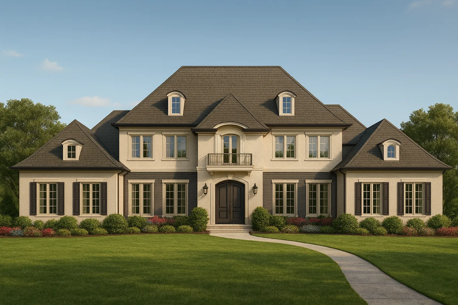 Luxury French Country House Plan with 5 Bedrooms & CAD Blueprints