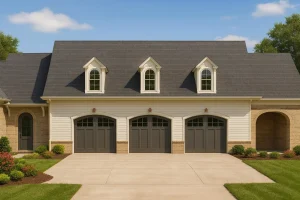 Stunning Traditional 2-Story House Plan with Vaulted Ceilings & Brick Exterior