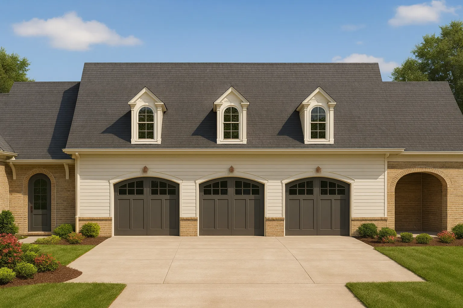 Stunning Traditional 2-Story House Plan with Vaulted Ceilings & Brick Exterior