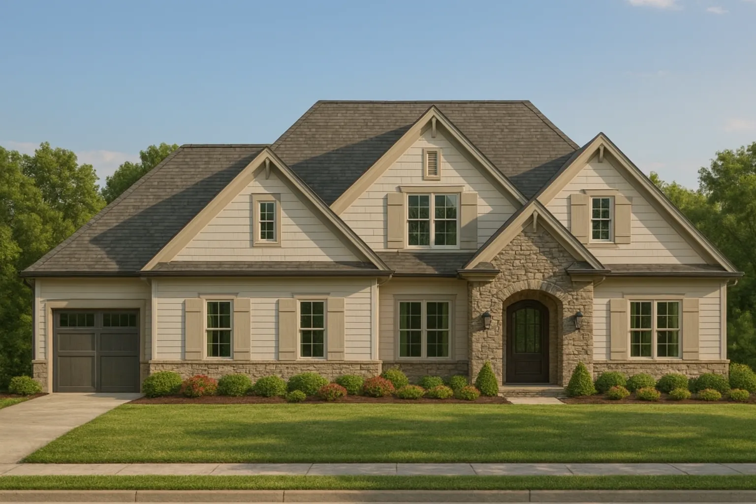 Customizable 2-Story House Plan with Craftsman Style & Modern Layout