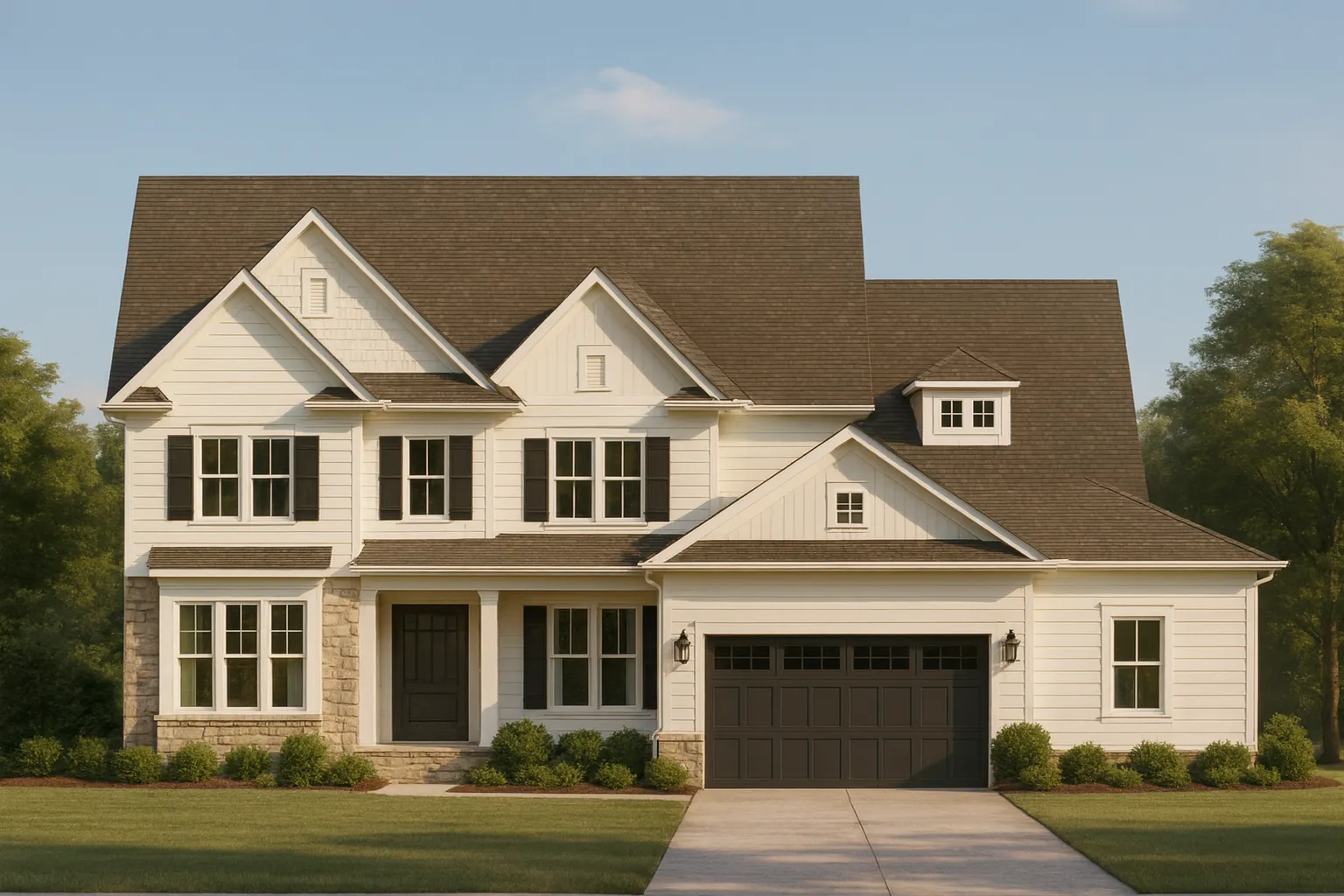 Craftsman Home Plan with 2-Story Floor Plan, CAD Designs & Blueprint