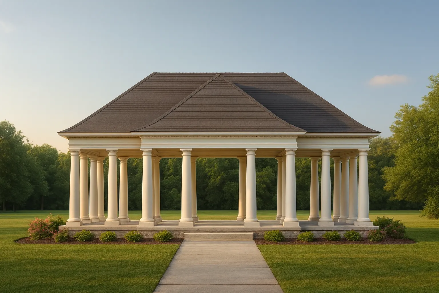 Elegant Pavilion Floor Plan Blueprint with Classical Designs