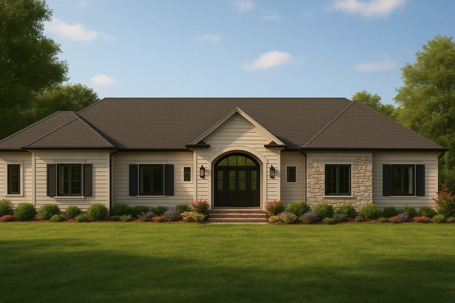 Luxury 2-Story House Plan with 3-Car Garage and Grand Design