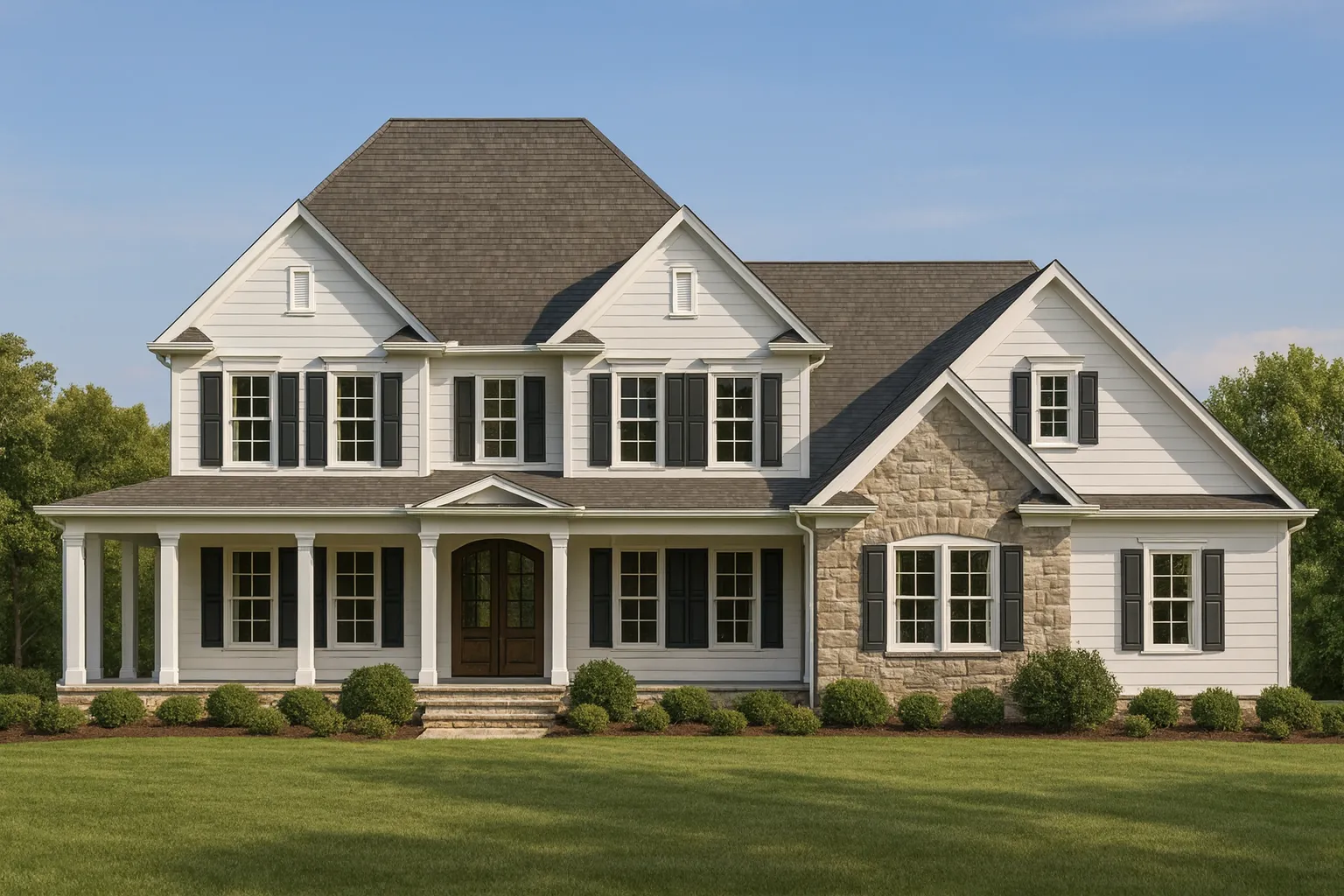 Stunning 2-Story Colonial House Plan with Classic Architecture