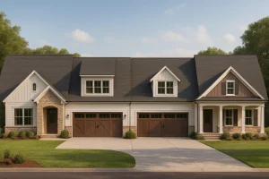 Elegant 3-Story Duplex House Plan with CAD Blueprint Designs