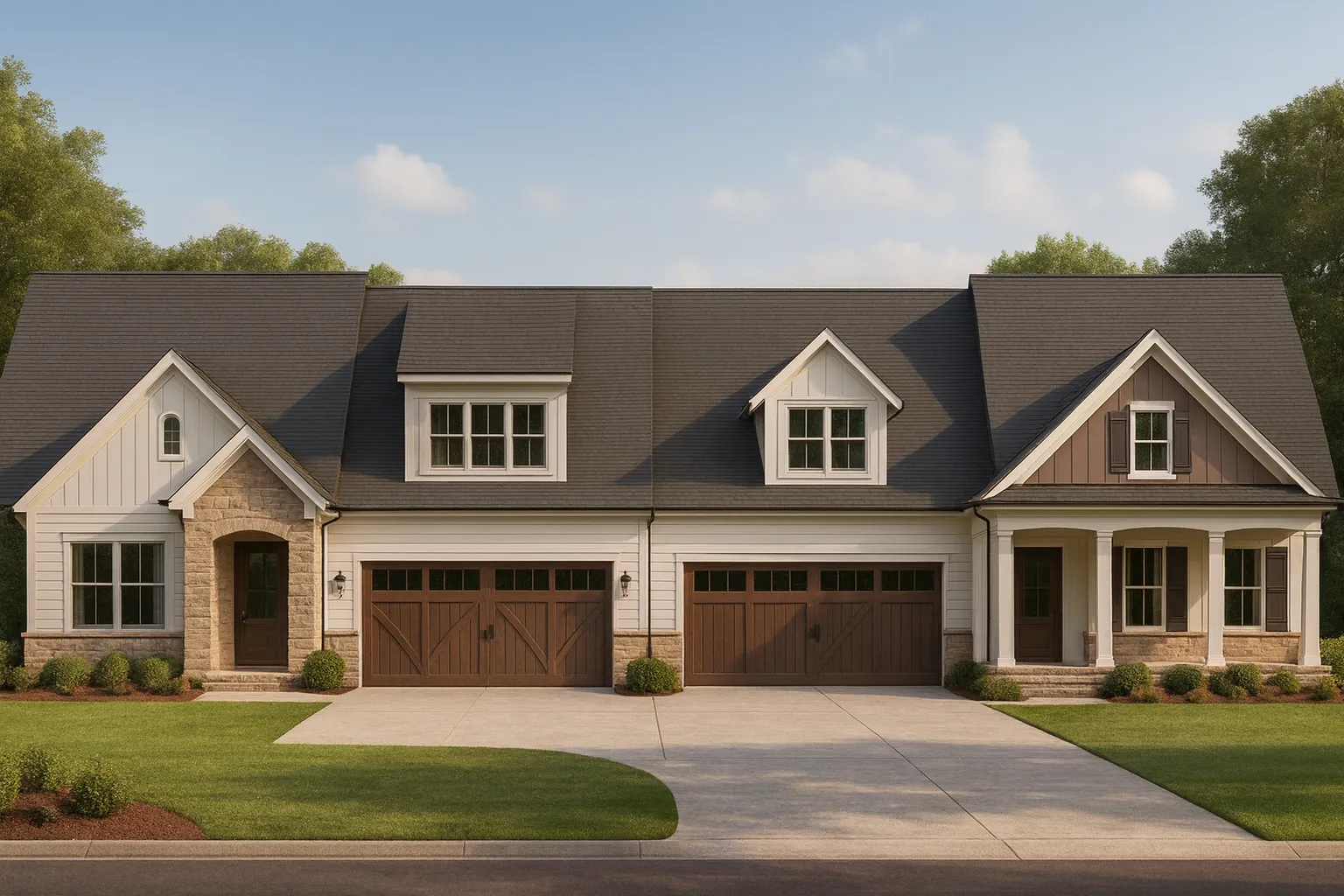 Elegant 3-Story Duplex House Plan with CAD Blueprint Designs