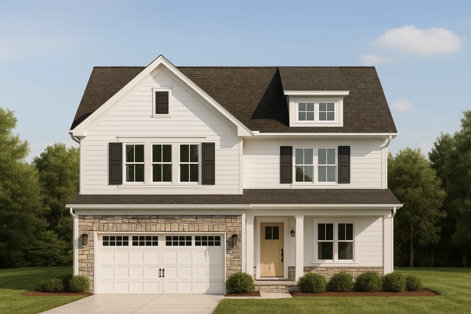 Modern Suburban House Plan with 2,078 Sq Ft and Wraparound Porch