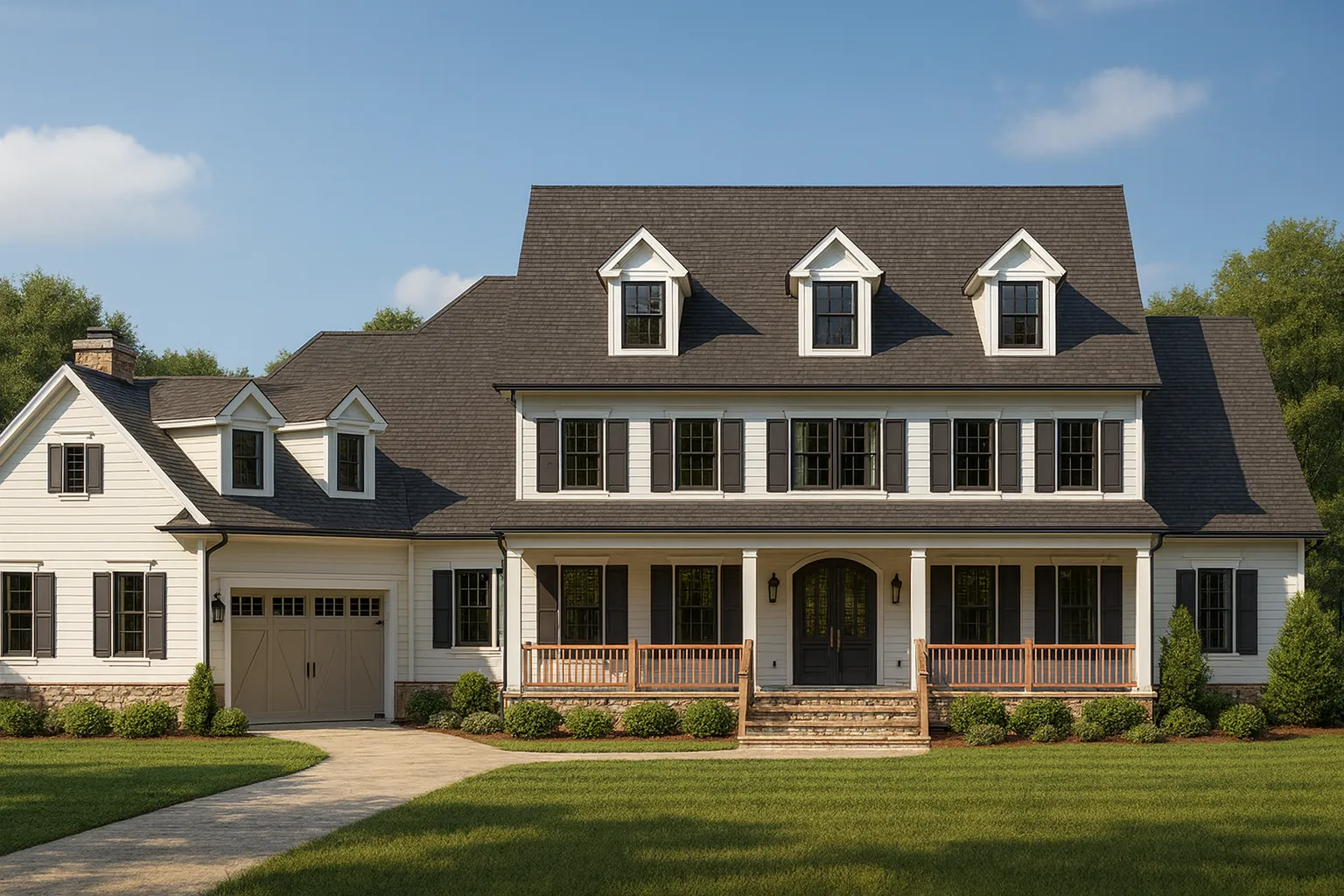 Elegant Colonial Revival House Plan with Two-Story Design & Sunroom