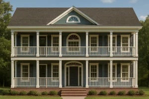 Elegant 3-Story House Plan with 5 Bedrooms and CAD Blueprints