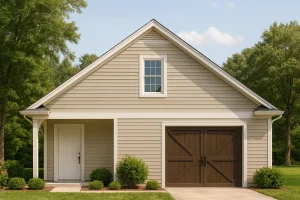 Spacious Garage Plan with Workshop - Architectural Design Blueprint