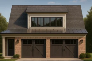 Garage with Living Space Blueprint – Functional Floor Plan Design