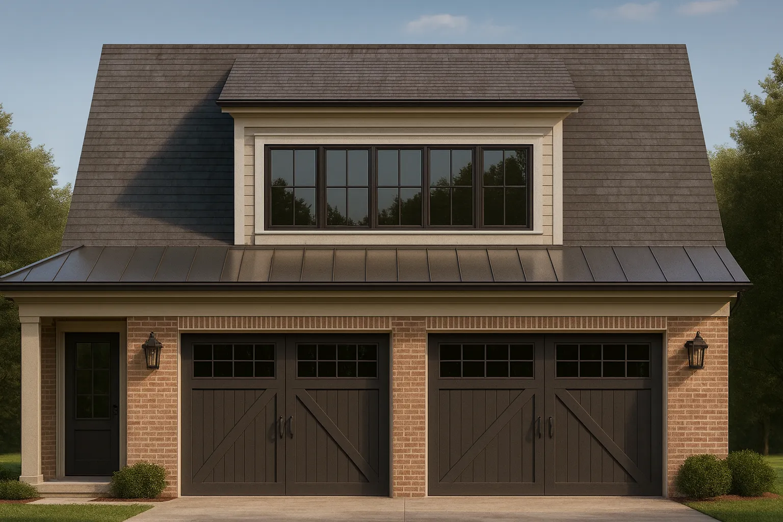 Garage with Living Space Blueprint – Functional Floor Plan Design