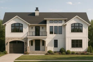 4-Bedroom Coastal Home Plan with 2 Floors and Open Design