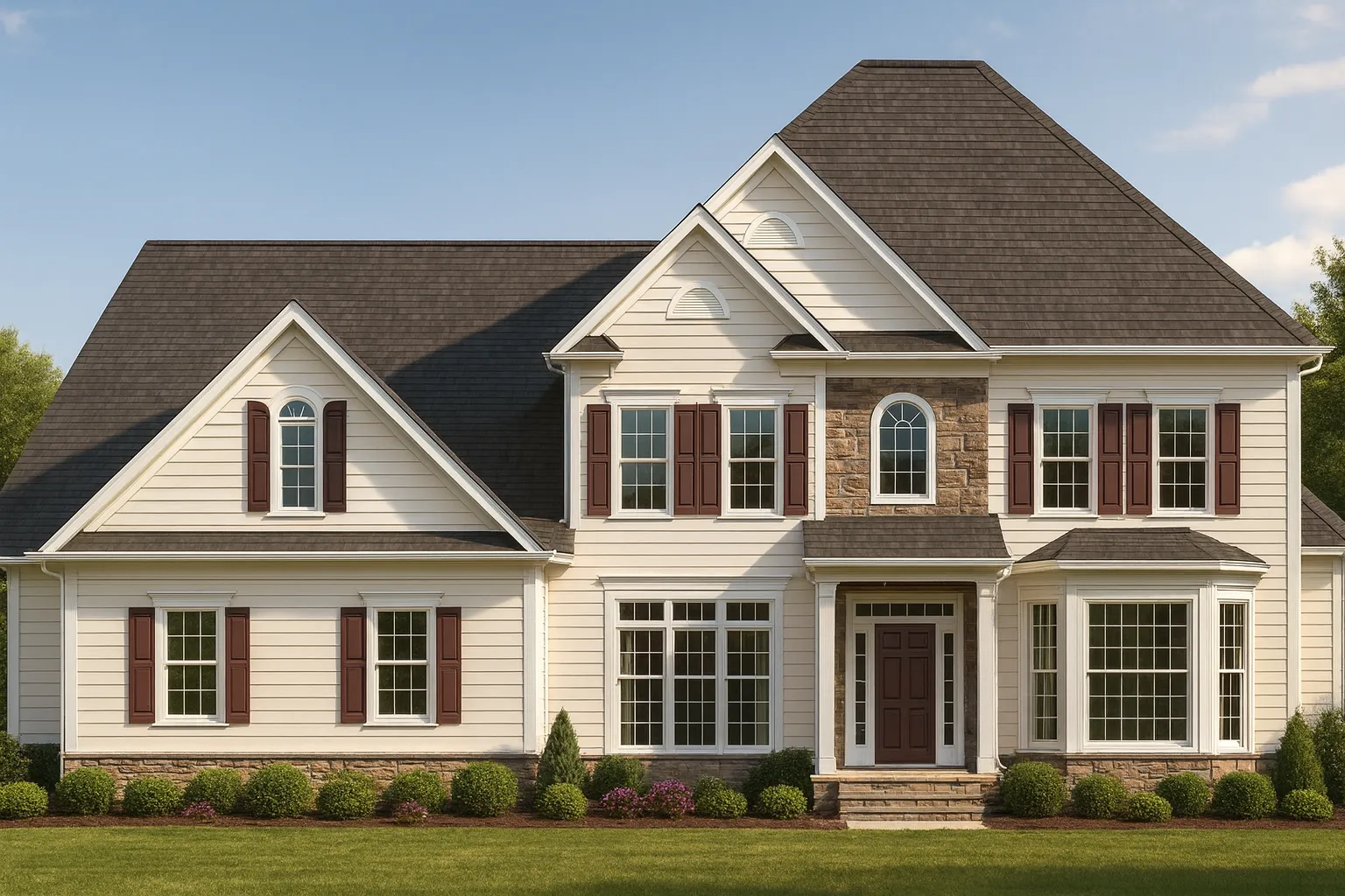 Stunning 3-Floor House Plan with Colonial Revival Architecture