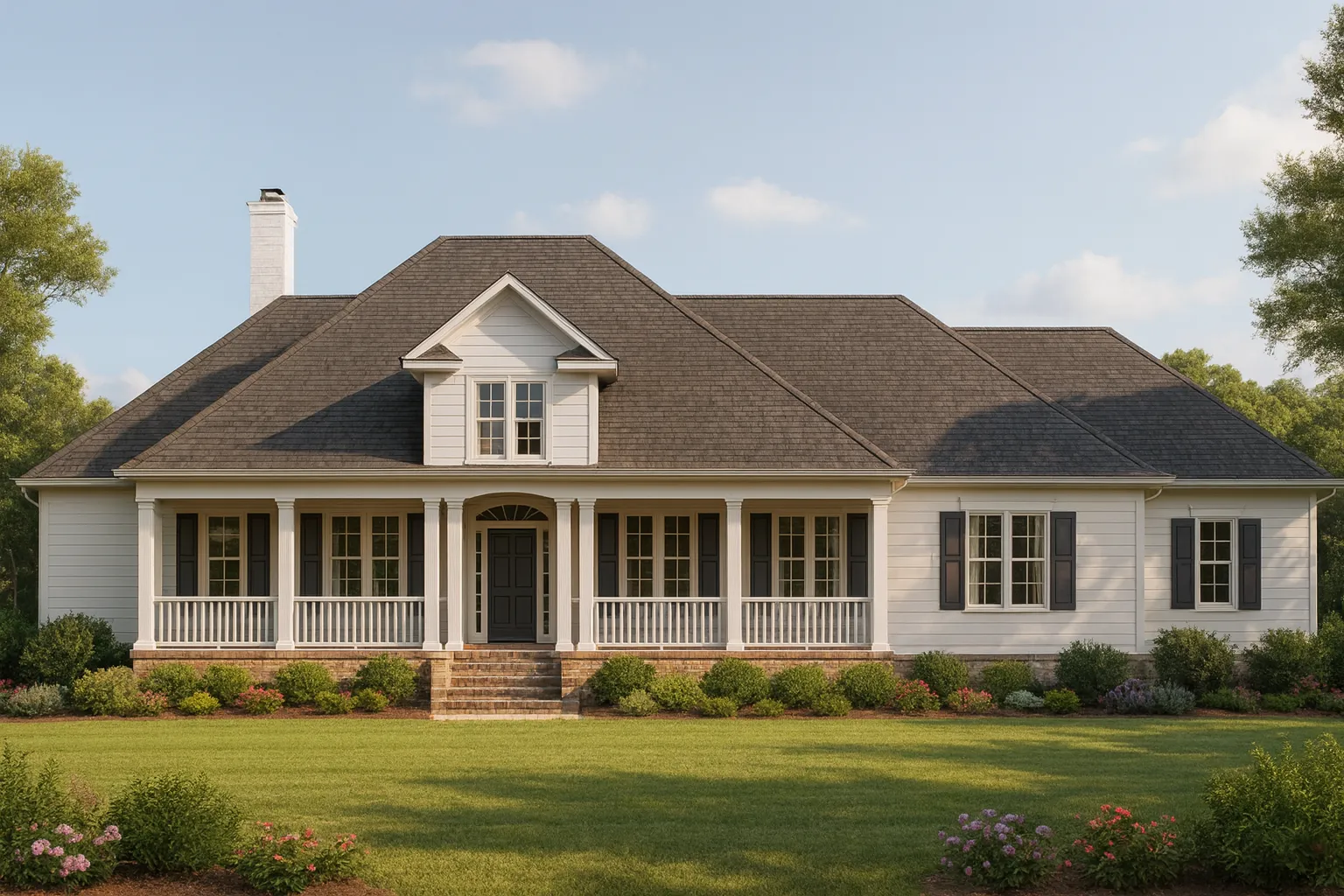 Elegant 1.5-Story Craftsman House Plan with Vaulted Ceilings