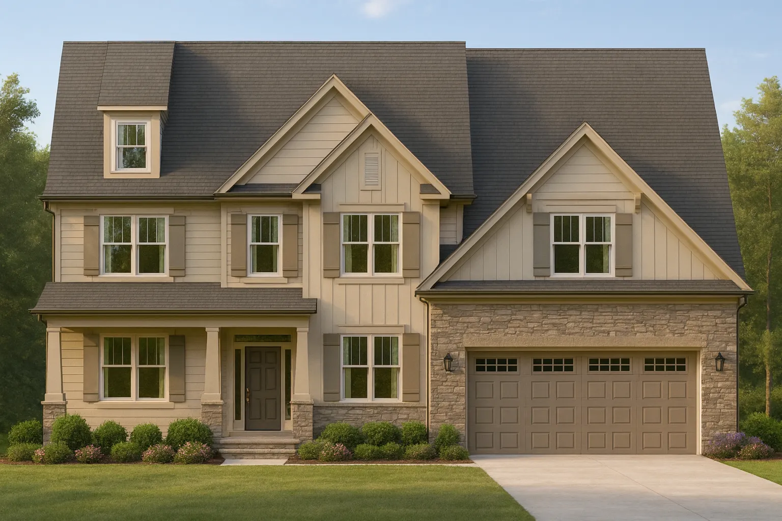 Modern Craftsman Home Plan with Spacious Floor Designs
