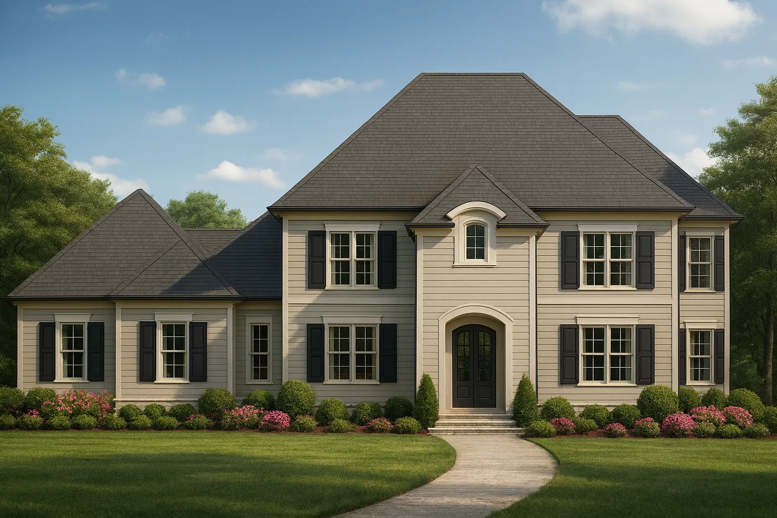 Elegant 2-Story House Plan with French Country Designs